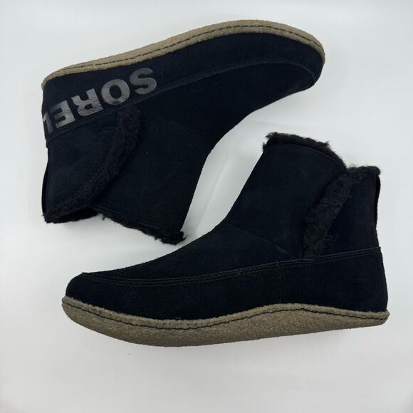 Sorel Nakiska Faux Fur Lined Bootie Boot Black Womens Size US 8.5 EU 39.5 UK 6.5 - Picture 8 of 9